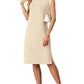 Women Round Neck Loose Split Wrinkle-Free Midi Dress with Pockets | Split Hem Airflow Design