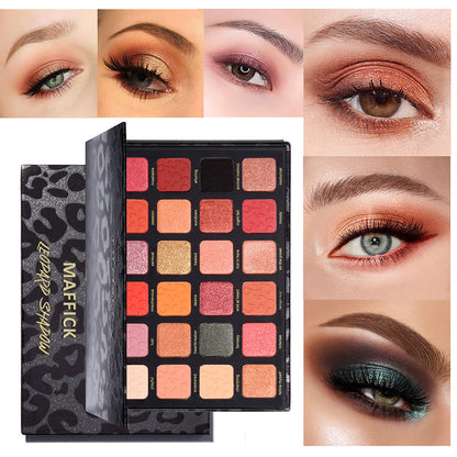 24 Colors Leopard Long Lasting Glamorous Eyeshadow Palette