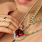 🎁Special Big Sale🔥Vintage Matching Heart and Sword Necklace Set