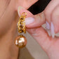 Women's Elegant Zirconia Earrings with Faux Pearl Drop