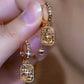 Elegant Sparkling Rhinestone Square Earrings