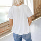 🎀Women's Casual Pleated V-Neck Short-Sleeve Top🥐 | Effortless Tuck Design | Wrinkle-Free Office Wear