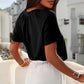 🎀Women's Casual Pleated V-Neck Short-Sleeve Top🥐 | Effortless Tuck Design | Wrinkle-Free Office Wear