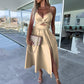 ⏳ Limited time 50% off! 💥women's slim spaghetti strap high slit jumpsuit（The more you buy, the higher the discount）