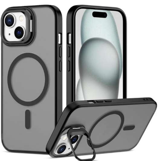 Invisible Stand Magnetic Phone Case With Lens Cover
