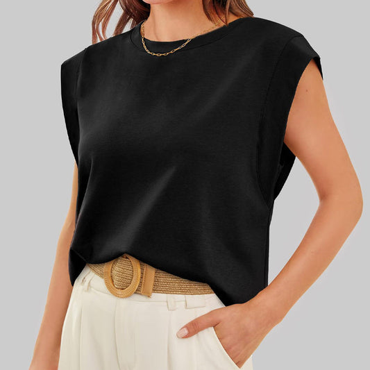 Solid color round neck short sleeves|Stockpiling is more cost-effective, thin and versatile